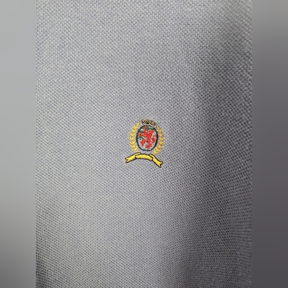 Vintage Tommy Hilfiger Men's Large Blue Polo Short Sleeve Shirt Collared - Picture 5 of 5
